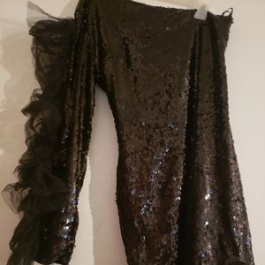 Black Sequin Dress